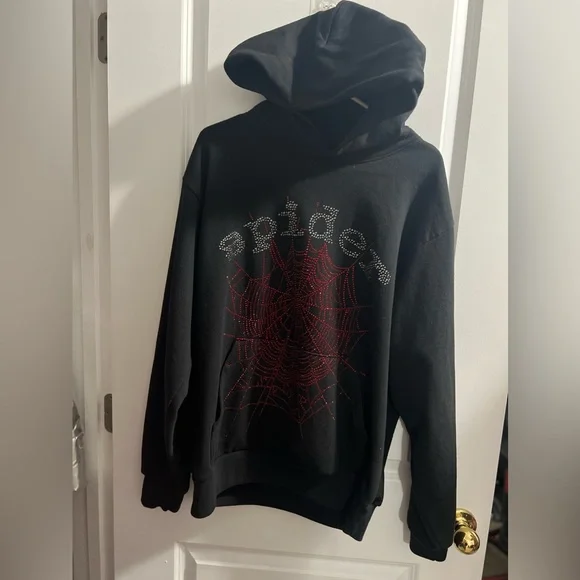 Sp5der | Sweaters | Sp5der Og Rhinestone Logo Hoodie | Poshmark